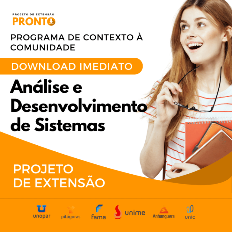 PROJETO DE EXTENSÃO I - ANALISE E DESENVOLVIMENTO DE SISTEMAS - Projeto ...